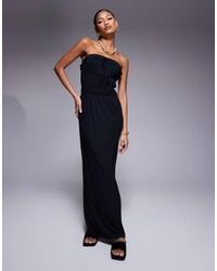 ASOS - Bandeau Ruffle Tiered Waist Maxi Dress - Lyst