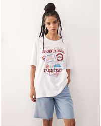 Noisy May - Oversize T-shirt With Good Things Print - Lyst