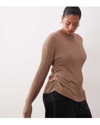 ARRANGE - Curve Fine Rib Long Sleeve Knit Top - Lyst