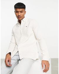 Tommy Hilfiger - Camisa blanco hueso con logo - Lyst
