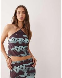 ASOS - Co-Ord Slinky Halter Neck Top - Lyst