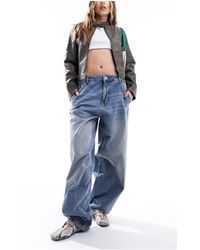 ONLY - – faye – lockere jeans mit mittlerer leibhöhe und mittlerer waschung - Lyst