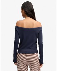 Superdry - – athletic essentials – langärmliges oberteil aus spitze - Lyst