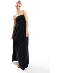 esmé studios - Esmee Bandeau Beach Maxi Dress With Shirred Waist - Lyst