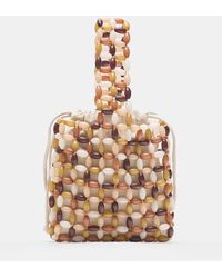 Pull&Bear - – e tasche mit perlenverzierung und griff oben - Lyst
