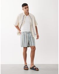 ASOS - Wide Mid Length Elasticated Shorts - Lyst