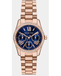 Michael Kors - Multifunction Lexington, Rose Stainless Steel - Lyst