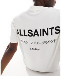 AllSaints - Underground - t-shirt oversize bianca - Lyst