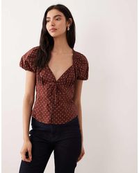 Free People - Polka Dot Printed Blouse - Lyst
