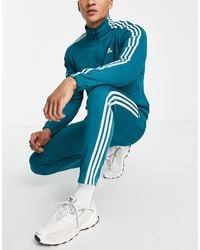 adidas Originals Adidas Training 3 Stripe Tiro Tracksuit in Green for Men |  Lyst UK
