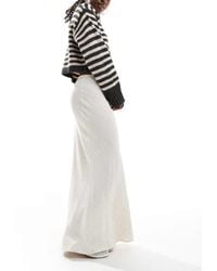 Miss Selfridge - Linen Blend Bias Maxi Skirt - Lyst