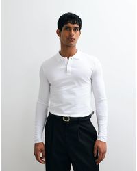 ASOS - – körperbetontes, langärmliges basic-polohemd aus pikee - Lyst