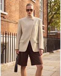 ASOS - Funnel Neck Wrap Blazer - Lyst