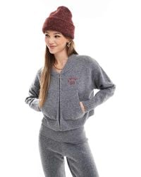The Frolic - Exclusive Cropped Zip Through Knitted Jacket Co-ord - Lyst