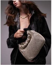 TOPSHOP - Gretchen Embellished Grab Bag With Satin Handle - Lyst