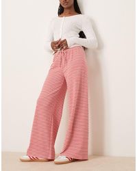 Gina Tricot - Supersoft Jersey Wide Leg Trousers With Drawstring Waist - Lyst