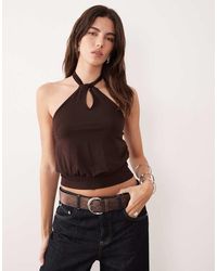 Motel - Giunea Knot Halter Top - Lyst