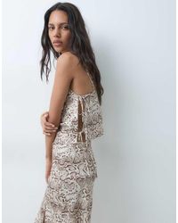 Miss Selfridge - Satin Strappy Cami Co-Ord - Lyst