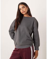 ASOS - Oversized Off Shoulder Sweat - Lyst