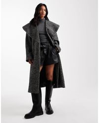 Miss Selfridge - Formal Shawl Collar Wrap Coat - Lyst