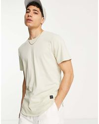 Only & Sons - Camiseta Larga Beis Con Bajo Redondeado De -Beis Neutro - Lyst