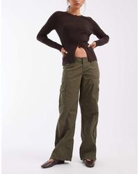Hollister - Low Rise Wide Leg Adjustable Waist Pants - Lyst