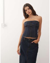 Lioness - Sweetness Seam Detail Bandeau Top Co-ord - Lyst