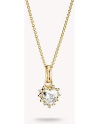 Thomas Sabo - Chain With White Heart-cut Zirconia - Lyst