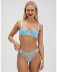 Boux Avenue - Jules Bow Embroidered Balconette Bra Underwired Lingerie - Lyst