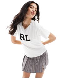 Polo Ralph Lauren - Camiseta blanca con logo y bordado - Lyst