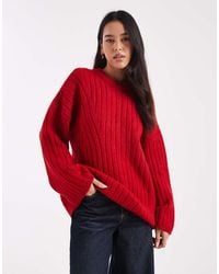 ASOS - Longline Crew Neck Jumper - Lyst