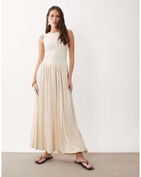 ASOS - Colour Block Crinkle Midi Dress - Lyst