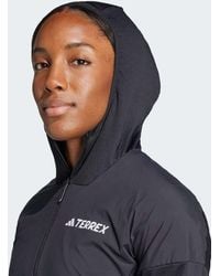 adidas - Terrex Xperior Climawarm+ Wind Light Fleece Hooded Jacket - Lyst