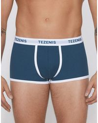 Tezenis - Ribbed Cotton Boxers With Logo Elastic - Lyst