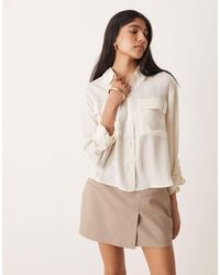 Aware - Utility Style Long Sleeve Shirt With Fold Up Cuff Detail - Lyst