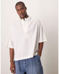 ASOS - – kastiges oversize-schlupfhemd aus seersucker - Lyst