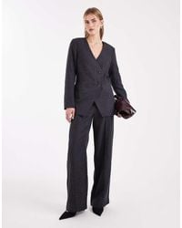 Object - Seam Front Tailored Wide Leg Trouser Co-Ord - Lyst