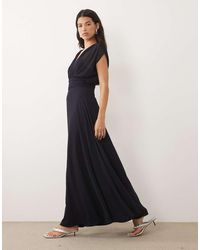 TFNC London - Bridesmaid Pleated Chiffon Maxi Dress - Lyst