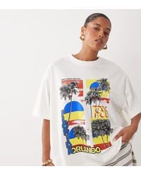 ASOS - Asos Design Curve Oversized T-shirt With Vintage Florida Orlando Graphic - Lyst