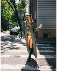 ASOS - Shoulder Pad Tailored Trench Coat - Lyst