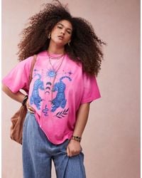 ASOS - Asos Design Curve Oversized T-shirt With Embroidered Celestial Graphic - Lyst