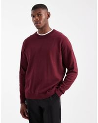 ASOS - Relaxed Long Sleeve Knitted Crew Neck T-shirt - Lyst