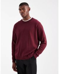 ASOS - Relaxed Long Sleeve Knitted Crew Neck T-shirt - Lyst