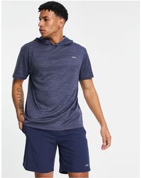 ASOS 4505 Easy Fit Training T-shirt With Hood - Blue