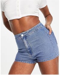 Blue 32                  EU discount 94% WOMEN FASHION Jeans Shorts jeans Strech Bershka shorts jeans 