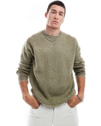 ASOS - Relaxed Knitted Plush Jumper - Lyst