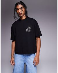 ASOS - Boxy Oversized T-shirt With Palm Tree Graphic - Lyst