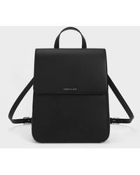 Charles & Keith - Octavia Front Flap Structured Backpack - Lyst