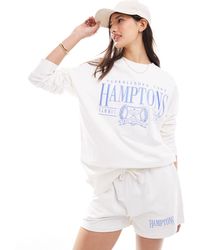 Miss Selfridge - Oversized Hamptons Sweatshirt Co-ord - Lyst