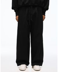 Bershka - Bonded Pleated Volume jogger Trousers - Lyst